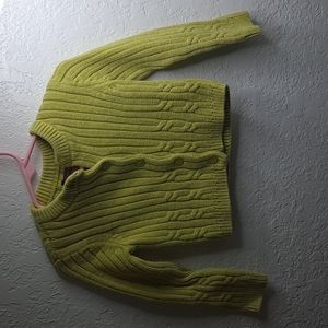 100%Cotton Macy's Green Sweater